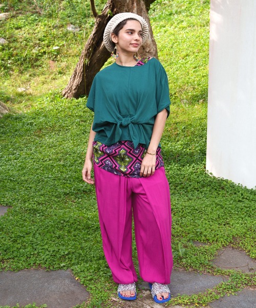 チャイハネ（チャイハネ）の「【チャイハネ】ジグベレー帽（ハンチング/ベレー帽・レディース・ライトブラウン/ナチュラル/ブラック・FREE）」の16枚目の写真