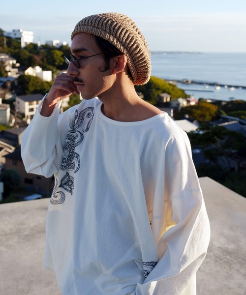 チャイハネ（チャイハネ）の「【チャイハネ】ジグベレー帽（ハンチング/ベレー帽・レディース・ライトブラウン/ナチュラル/ブラック・FREE）」の7枚目の写真