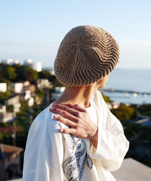 チャイハネ（チャイハネ）の「【チャイハネ】ジグベレー帽（ハンチング/ベレー帽・レディース・ライトブラウン/ナチュラル/ブラック・FREE）」の8枚目の写真