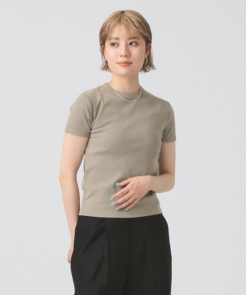 Ray BEAMS（レイビームス）の「【別注】PICCADILLY / RIB TEE（Tシャツ/カットソー・レディース・レッド/カーキ/サックスブルー・ONE SIZE）」の2枚目の写真