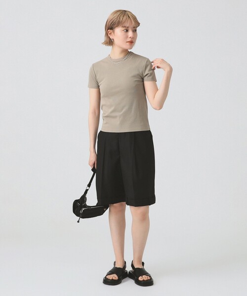 Ray BEAMS（レイビームス）の「【別注】PICCADILLY / RIB TEE（Tシャツ/カットソー・レディース・レッド/カーキ/サックスブルー・ONE SIZE）」の14枚目の写真