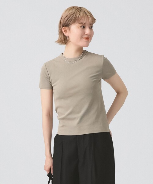 Ray BEAMS（レイビームス）の「【別注】PICCADILLY / RIB TEE（Tシャツ/カットソー・レディース・レッド/カーキ/サックスブルー・ONE SIZE）」の8枚目の写真