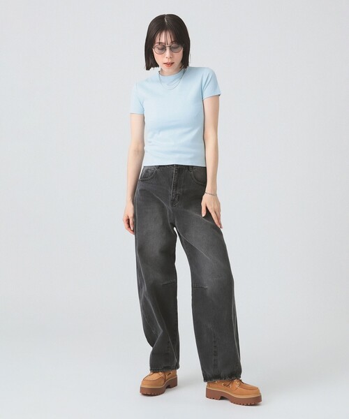 Ray BEAMS（レイビームス）の「【別注】PICCADILLY / RIB TEE（Tシャツ/カットソー・レディース・レッド/カーキ/サックスブルー・ONE SIZE）」の9枚目の写真