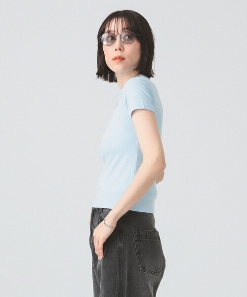 Ray BEAMS（レイビームス）の「【別注】PICCADILLY / RIB TEE（Tシャツ/カットソー・レディース・レッド/カーキ/サックスブルー・ONE SIZE）」の10枚目の写真