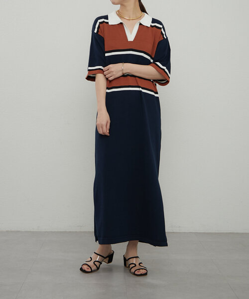 earthy（アーシー）の「リブカップ付きスクエアワンピース