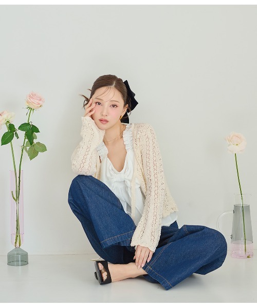 PEACH JOHN（ピーチジョン）の「リボンモチーフキャミ（キャミソール・レディース・ホワイト/ブルー/ブラック・ONE SIZE）」の4枚目の写真