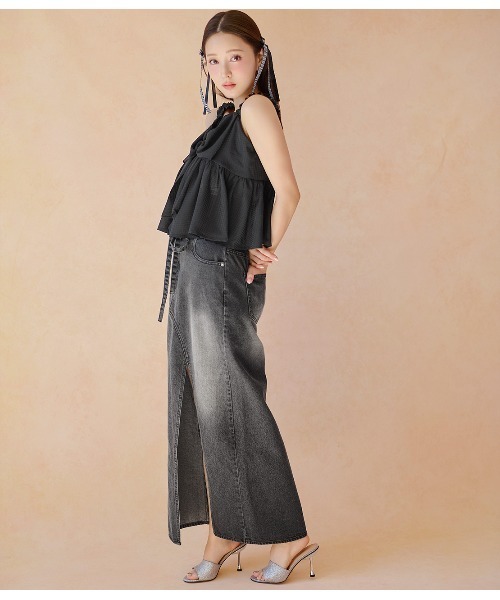 PEACH JOHN（ピーチジョン）の「リボンモチーフキャミ（キャミソール・レディース・ホワイト/ブルー/ブラック・ONE SIZE）」の6枚目の写真