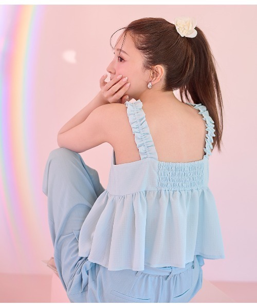 PEACH JOHN（ピーチジョン）の「リボンモチーフキャミ（キャミソール・レディース・ホワイト/ブルー/ブラック・ONE SIZE）」の10枚目の写真