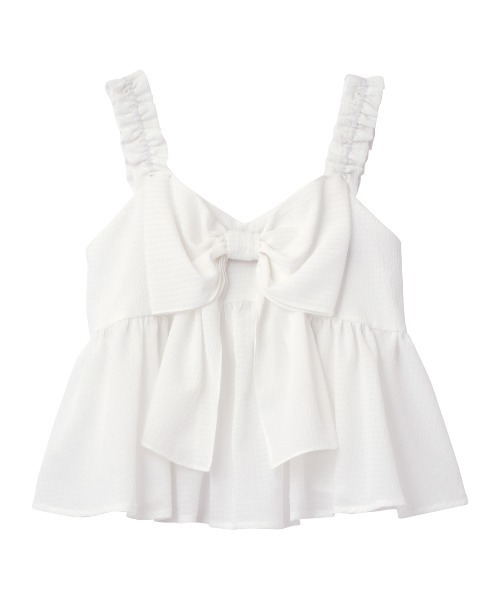 PEACH JOHN（ピーチジョン）の「リボンモチーフキャミ（キャミソール・レディース・ホワイト/ブルー/ブラック・ONE SIZE）」の13枚目の写真