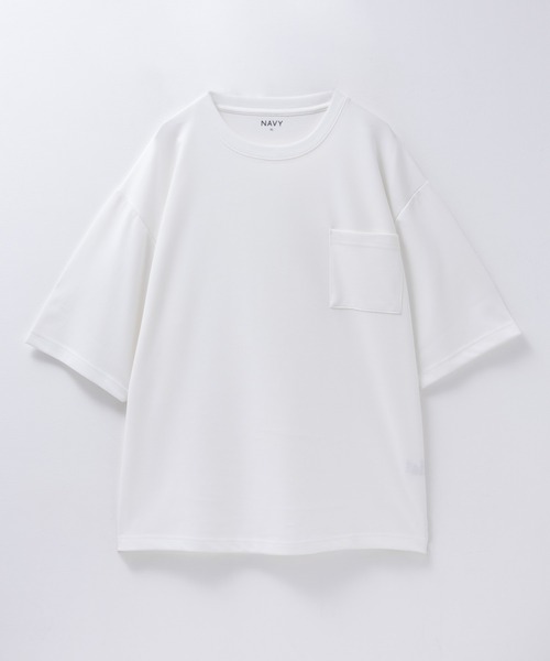 NAVY(ネイビー)の「【新色追加/10色展開】着心地のよい冷感DRY オーバーサイズTシャツ ユニセックス(Tシャツ/カットソー・メンズ・レッド/オフホワイト/グリーン/ベージュ/ネイビー/ブラック/ライトグレー/マスタード/ブラウン/ライトパープル・S/M/L/XL)」の13枚目の写真