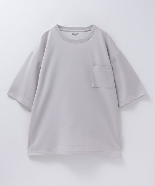 NAVY(ネイビー)の「【新色追加/10色展開】着心地のよい冷感DRY オーバーサイズTシャツ ユニセックス(Tシャツ/カットソー・メンズ・レッド/オフホワイト/グリーン/ベージュ/ネイビー/ブラック/ライトグレー/マスタード/ブラウン/ライトパープル・S/M/L/XL)」の16枚目の写真