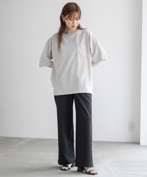 NAVY(ネイビー)の「【新色追加/10色展開】着心地のよい冷感DRY オーバーサイズTシャツ ユニセックス(Tシャツ/カットソー・メンズ・レッド/オフホワイト/グリーン/ベージュ/ネイビー/ブラック/ライトグレー/マスタード/ブラウン/ライトパープル・S/M/L/XL)」の22枚目の写真
