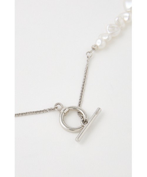 SLY(スライ)の「FAUX PEARL CHARM N/C フォーパール チャーム ネックレス(ネックレス・レディース・アイボリー/ミント・FREE)」の6枚目の写真