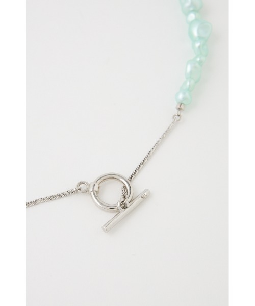 SLY(スライ)の「FAUX PEARL CHARM N/C フォーパール チャーム ネックレス(ネックレス・レディース・アイボリー/ミント・FREE)」の11枚目の写真