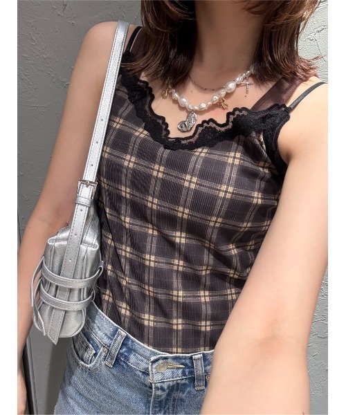 SLY(スライ)の「FAUX PEARL CHARM N/C フォーパール チャーム ネックレス(ネックレス・レディース・アイボリー/ミント・FREE)」の17枚目の写真