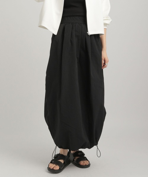 GEORGE'S（ジョージズ）の「ドロストバルーンスカート（スカート・レディース・ブラック/アイボリー/グレー・MEDIUM/SMALL）」の2枚目の写真