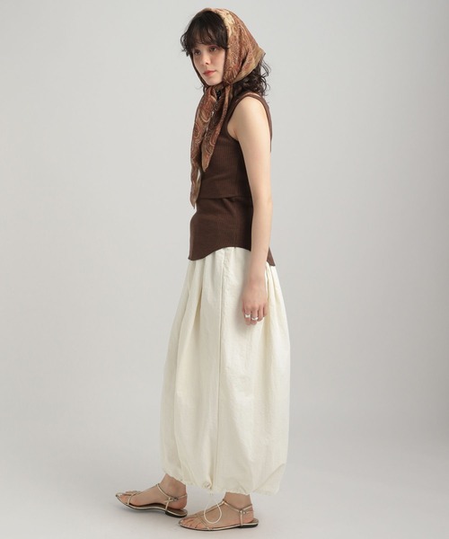 GEORGE'S（ジョージズ）の「ドロストバルーンスカート（スカート・レディース・ブラック/アイボリー/グレー・MEDIUM/SMALL）」の5枚目の写真