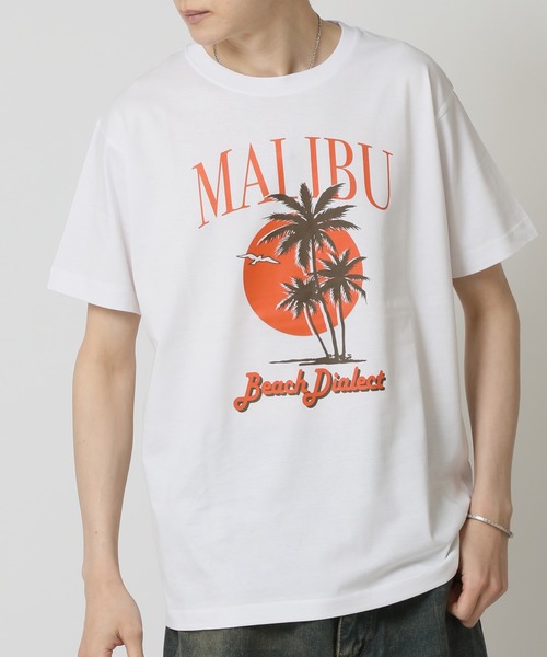 セール】サーフプリント クルーネック半袖Tシャツ PRIMAL POINT