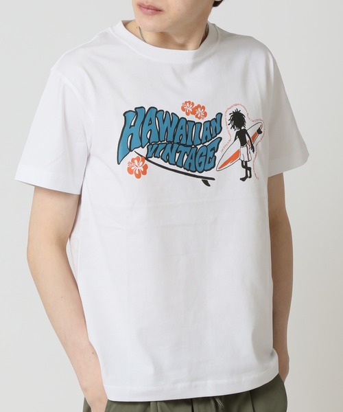 セール】サーフプリント クルーネック半袖Tシャツ PRIMAL POINT