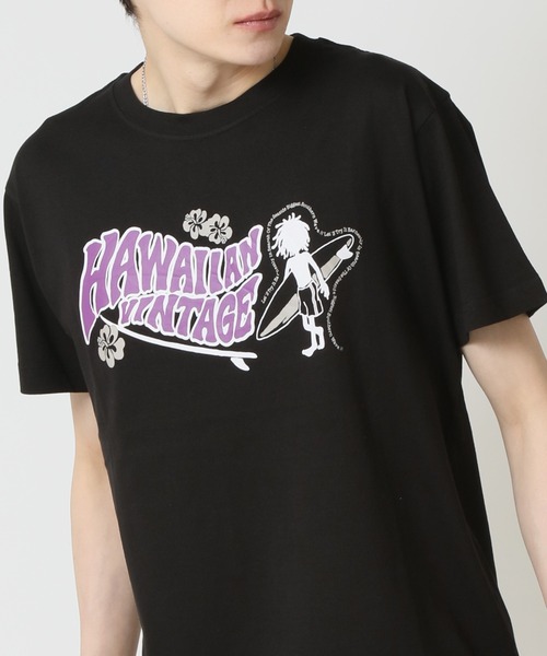 セール】サーフプリント クルーネック半袖Tシャツ PRIMAL POINT