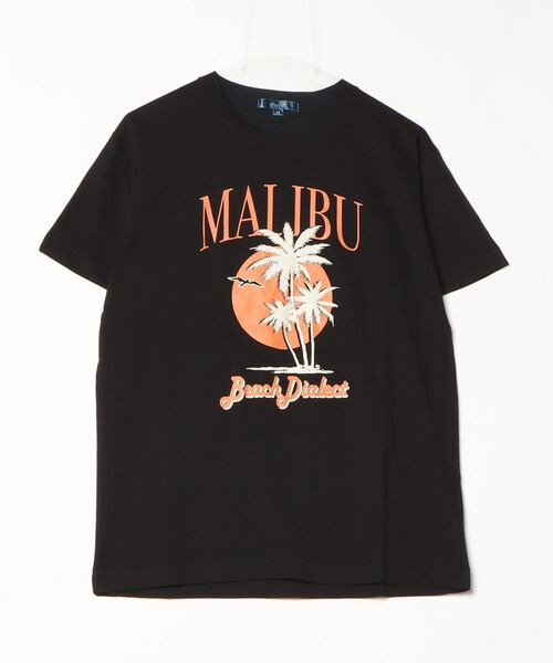 セール】サーフプリント クルーネック半袖Tシャツ PRIMAL POINT