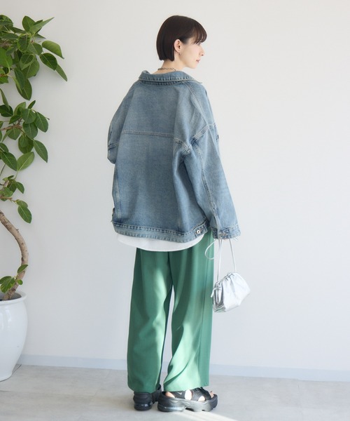 Paradise Picnic（パラダイスピクニック）の「オーバーサイズGジャン（デニムジャケット・レディース・ブルー・FREE）」の4枚目の写真