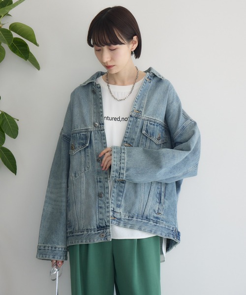 Paradise Picnic（パラダイスピクニック）の「オーバーサイズGジャン（デニムジャケット・レディース・ブルー・FREE）」の6枚目の写真