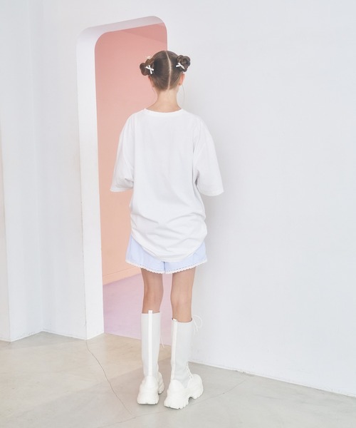 Poika(ポイカ)の「ストライプレース刺繍ショートパンツ(その他パンツ・レディース・ブルー/サックスブルー・SMALL/MEDIUM)」の10枚目の写真