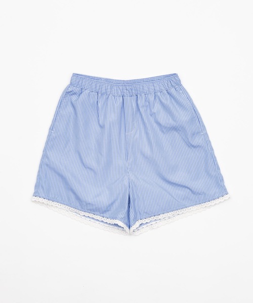 美品♪ブリフィングホワイト ショートパンツ 黒ストライプ WOMEN'S STRIPE PLEATED SHORT PANTS（ウイメンズストライプ