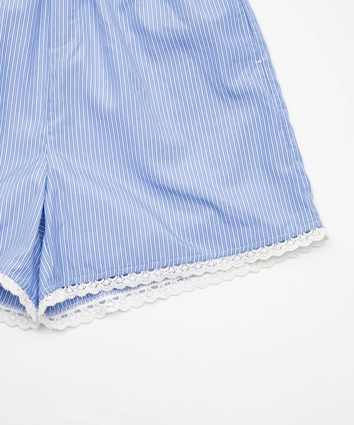 Poika(ポイカ)の「ストライプレース刺繍ショートパンツ(その他パンツ・レディース・ブルー/サックスブルー・SMALL/MEDIUM)」の21枚目の写真