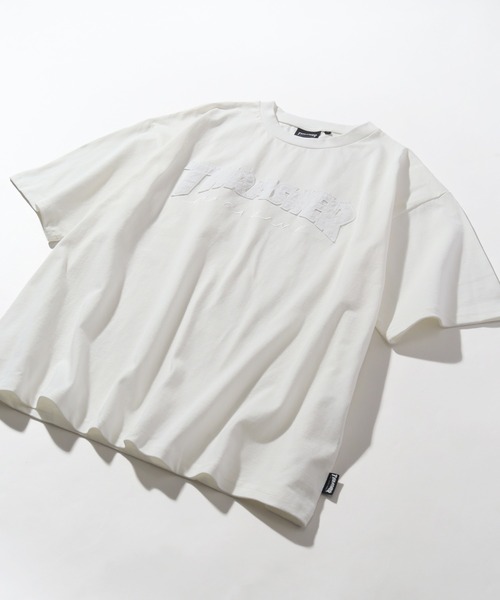 THRASHER(スラッシャー)の「【THRASHER/スラッシャー】オーバーサイズ ロゴアップリケ 半袖Tシャツ(Tシャツ/カットソー・メンズ・ベージュ/グリーン/ブラック/ホワイト/アッシュグレー・L/M/XL)」の6枚目の写真