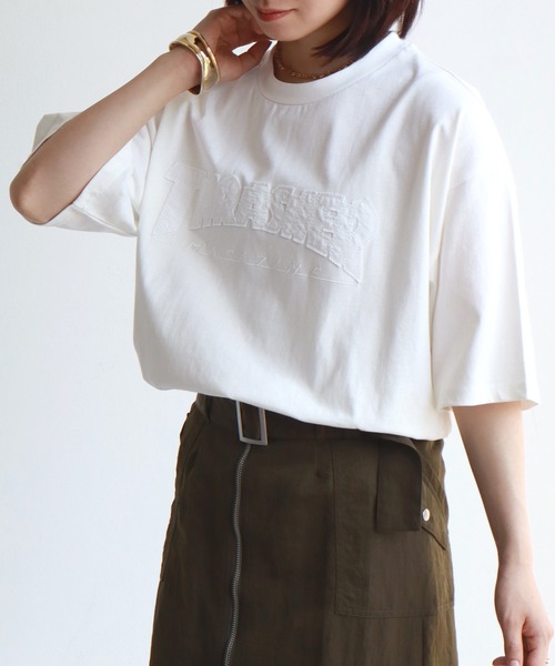 THRASHER(スラッシャー)の「【THRASHER/スラッシャー】オーバーサイズ ロゴアップリケ 半袖Tシャツ(Tシャツ/カットソー・メンズ・ベージュ/グリーン/ブラック/ホワイト/アッシュグレー・L/M/XL)」の22枚目の写真