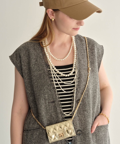 ANOH（アノー）の「キルティングフープピアス（ピアス（両耳用）・レディース・シルバー/ゴールド・FREE）」の13枚目の写真