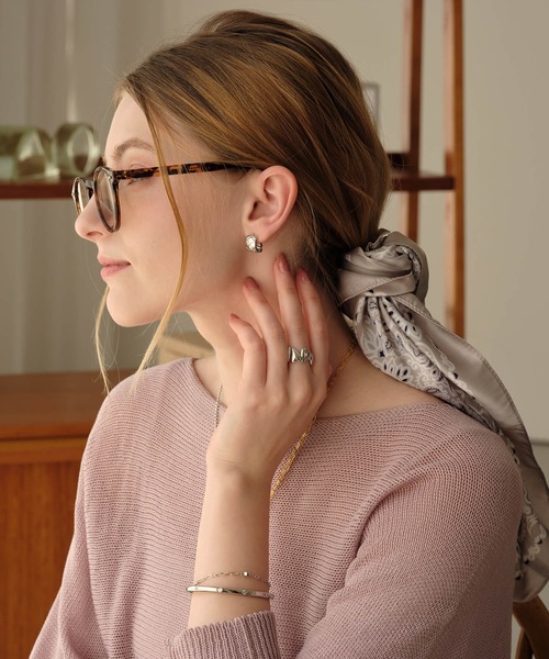 ANOH（アノー）の「キルティングフープピアス（ピアス（両耳用）・レディース・シルバー/ゴールド・FREE）」の16枚目の写真