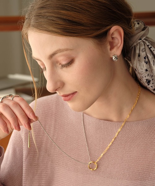 ANOH（アノー）の「キルティングフープピアス（ピアス（両耳用）・レディース・シルバー/ゴールド・FREE）」の19枚目の写真