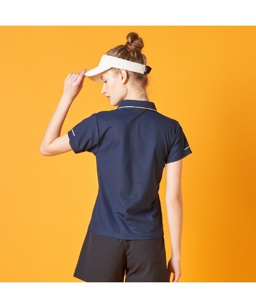 VIVA HEART(ビバハート)の「【VIVA HEART/GOLF】アイスタッチカノコハートカラー半袖シャツ(シャツ/ブラウス・レディース・ネイビー/ピンク/サックスブルー・40)」の6枚目の写真