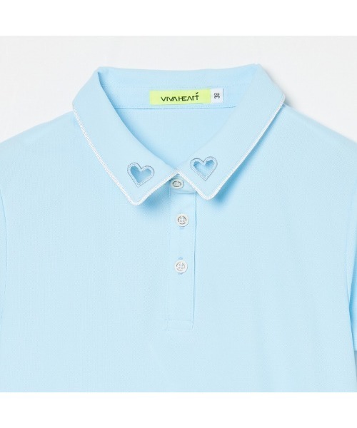 VIVA HEART(ビバハート)の「【VIVA HEART/GOLF】アイスタッチカノコハートカラー半袖シャツ(シャツ/ブラウス・レディース・ネイビー/ピンク/サックスブルー・40)」の13枚目の写真