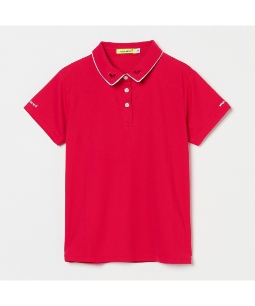 VIVA HEART(ビバハート)の「【VIVA HEART/GOLF】アイスタッチカノコハートカラー半袖シャツ(シャツ/ブラウス・レディース・ネイビー/ピンク/サックスブルー・40)」の9枚目の写真