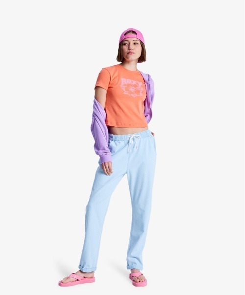 ROXY(ロキシー)の「SLOW SWELL REGULAR/ロキシーウエストゴムライトデニム(デニムパンツ・レディース・ブルー・MEDIUM/X-SMALL/SMALL)」の1枚目の写真