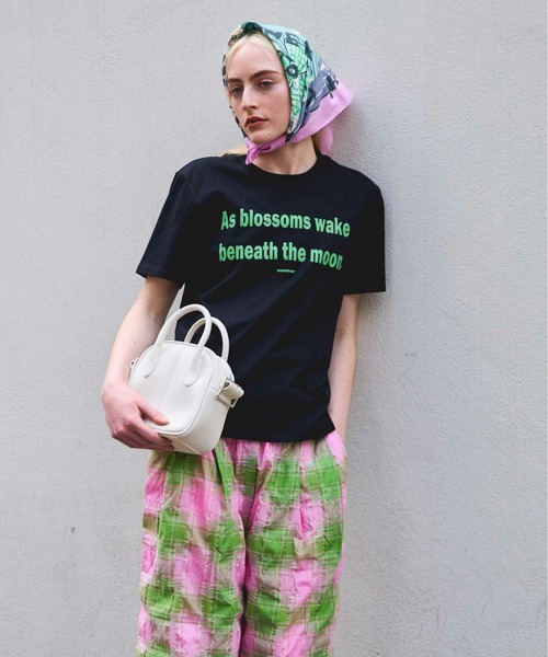 MAISON SPECIAL(メゾンスペシャル)の「Hand Illustration Flower Scarf/ハンドイラストフラワースカーフ【MAISON SPECIAL/メゾンスペシャル】(バンダナ/スカーフ・レディース・ブルー/ピンク・FREE)」の3枚目の写真