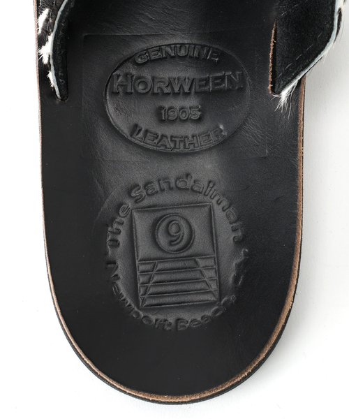 THE SANDALMAN(サンダルマン)の「THE SANDALMAN / サンダルマン 別注 クロムエクセルレザー × カーフヘアー(サンダル・メンズ・ブラック・80/90/70)」の4枚目の写真