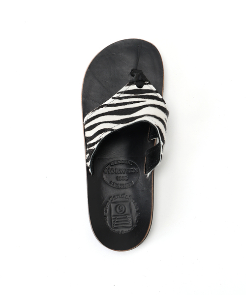 THE SANDALMAN(サンダルマン)の「THE SANDALMAN / サンダルマン 別注 クロムエクセルレザー × カーフヘアー(サンダル・メンズ・ブラック・80/90/70)」の3枚目の写真