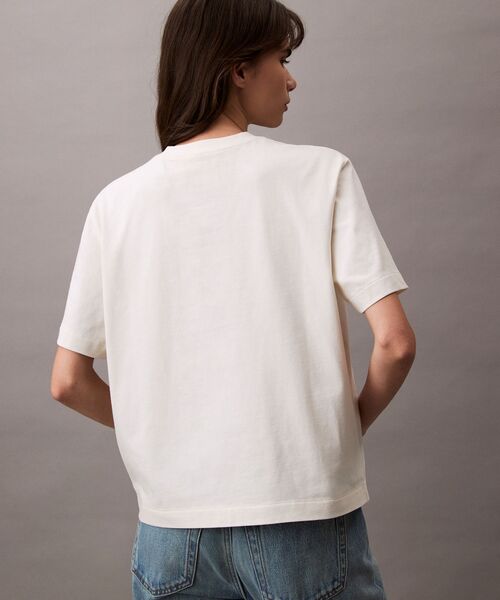 Calvin Klein(カルバン・クライン)の「ロゴプリント クルーネックTシャツ(Tシャツ/カットソー・レディース・ライトピンク/オフホワイト・S/XS/XXS)」の13枚目の写真