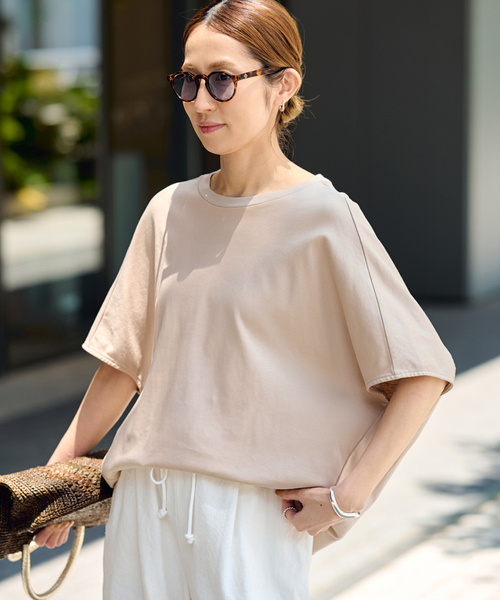 FRAMeWORK（フレームワーク）の「≪追加≫スムースコクーンプルオーバー 2（Tシャツ/カットソー・レディース・ブラック/ベージュ/ホワイト・FREE）」の14枚目の写真