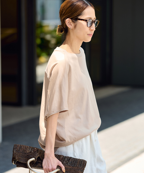 FRAMeWORK（フレームワーク）の「≪追加≫スムースコクーンプルオーバー 2（Tシャツ/カットソー・レディース・ブラック/ベージュ/ホワイト・FREE）」の16枚目の写真