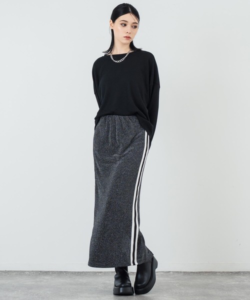 ANAP(アナップ)の「クルーネック ワッフル ロングスリーブ Tシャツ 長袖(Tシャツ/カットソー・レディース・レッド/ブラック/ホワイト・FREE)」の15枚目の写真