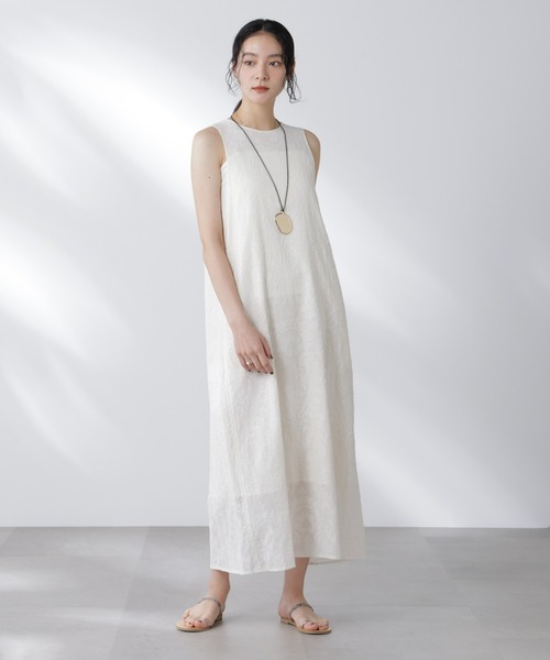 セール】made in india カットワークジャカードワンピース