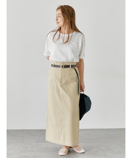 Lugnoncure（ルノンキュール）の「カットレースハーフスリーブトップス（その他トップス・レディース・オフホワイト/ネイビー/ブラック・F）」の5枚目の写真