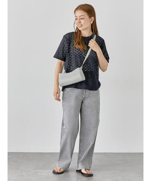 Lugnoncure（ルノンキュール）の「カットレースハーフスリーブトップス（その他トップス・レディース・オフホワイト/ネイビー/ブラック・F）」の10枚目の写真