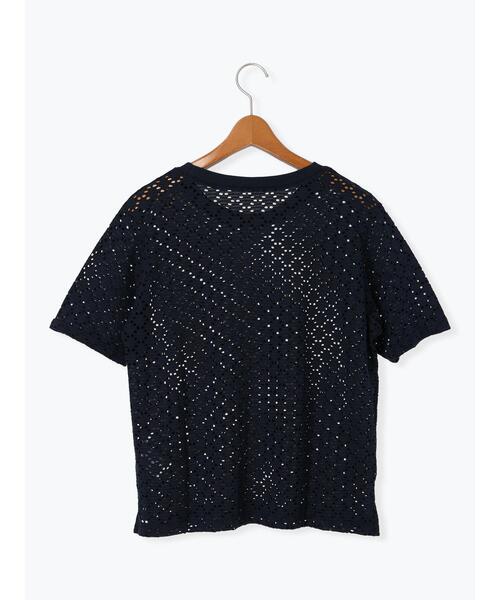 Lugnoncure（ルノンキュール）の「カットレースハーフスリーブトップス（その他トップス・レディース・オフホワイト/ネイビー/ブラック・F）」の16枚目の写真